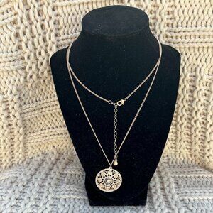 Lauren Conrad LC medallion pendant necklace rose gold tone